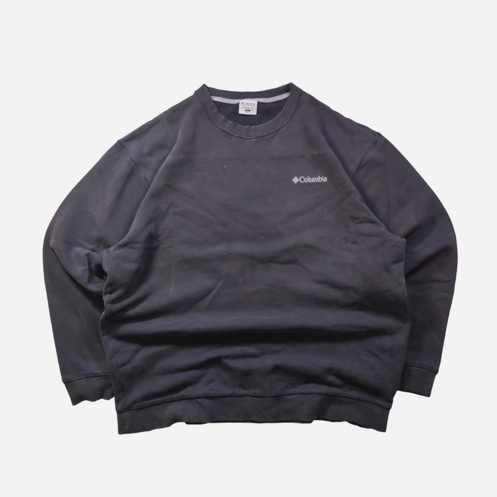 Columbia black faded distressed crewneck sweatshirt